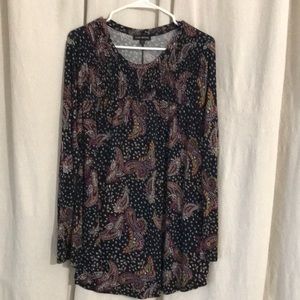 Shirted bodice swing tee